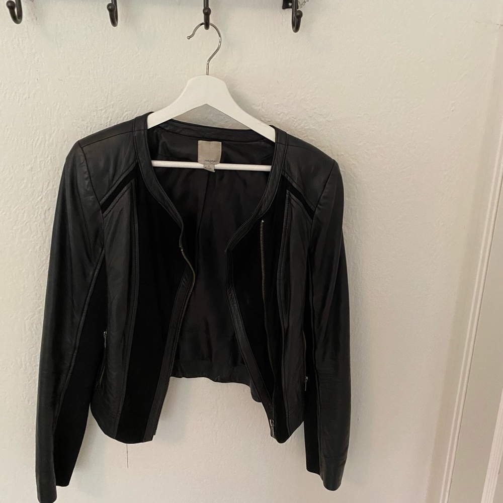 Halogen Suede And Leather Jacket - image 6